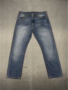 Levi’s 504 Men’s Jeans 34x32 Blue Regular Straight Stretch Denim